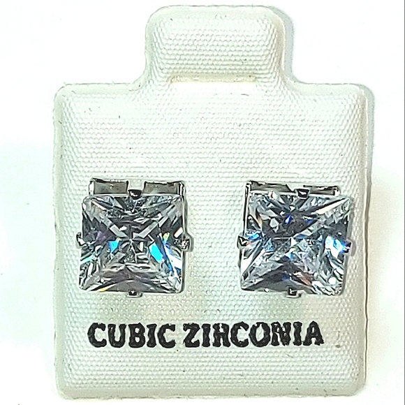 3 for $25- Velvet  & Diamante Choker & NWT Cubic Zirconia Stud Earrings - Picture 4 of 8